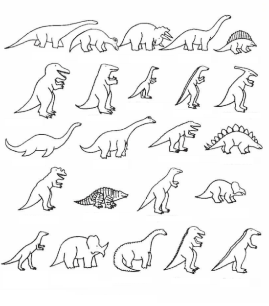 Dinosaurios para colorear dibujos (2)