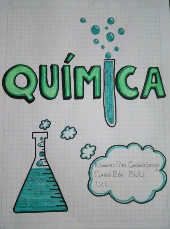 Portadas de química creativas y fáciles ideas imágenes dibujos