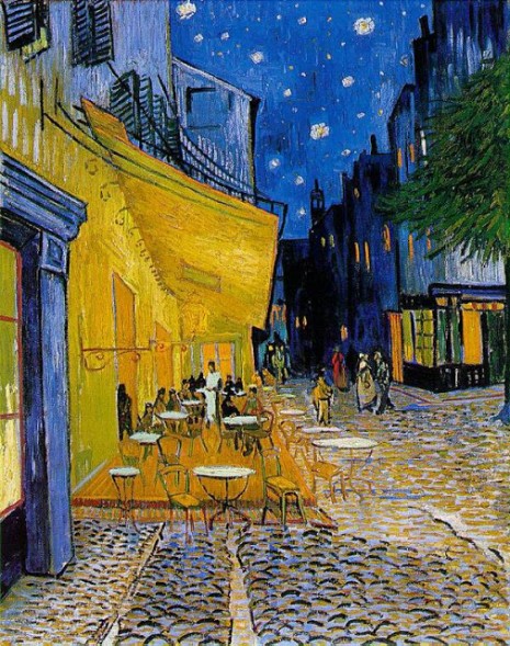pinturavincet vangohTerraza de café por la noche (Cafe Terrace at Night)
