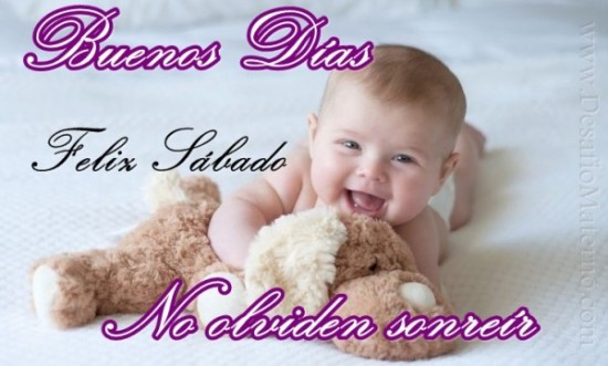 imágenes de Bebes con Frases Feliz Sabado (5)