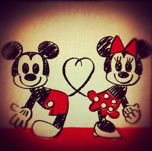 Mickey Mouse y Minnie dibujos (5)