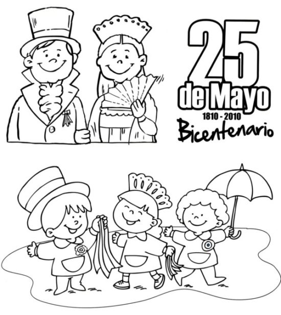 25 de mayo dibujos para niños  colorear (1)