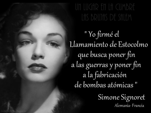 Simone Signoret - Llamamiento de Estocolmo
