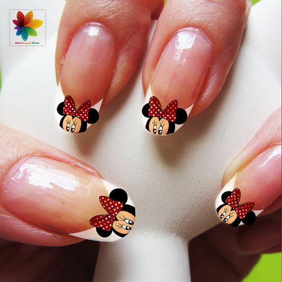 valentine-day-disney-nail-art-cartoon-mickey-mouse-100-waterslide-stickers-decal-nail-nails-crystal-clear-background