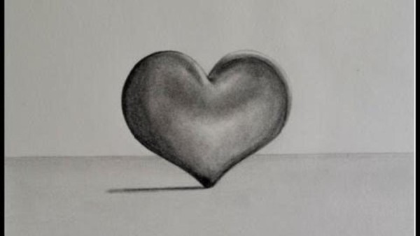 Dibujos artisticos de corazones hechos a lápiz | Información imágenes