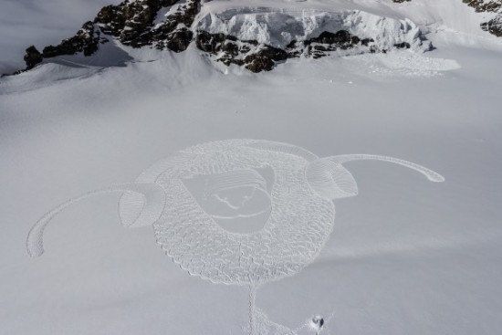 Imágenes de arte en nieve Simon Beck  (6)