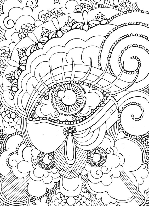 abstract skull coloring pages for adults - photo #48