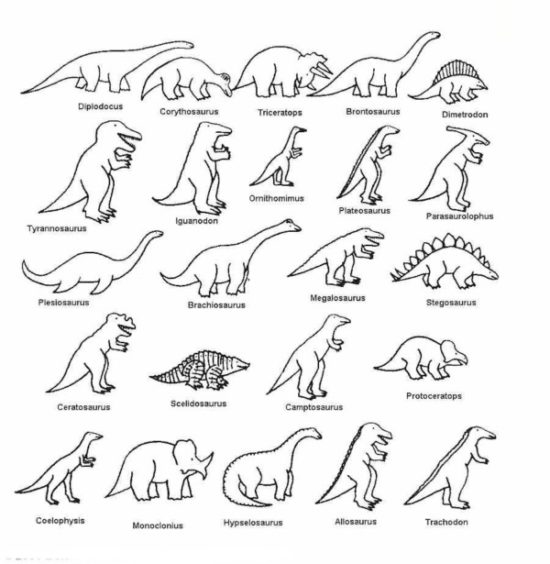Dinosaurios para colorear dibujos (3)