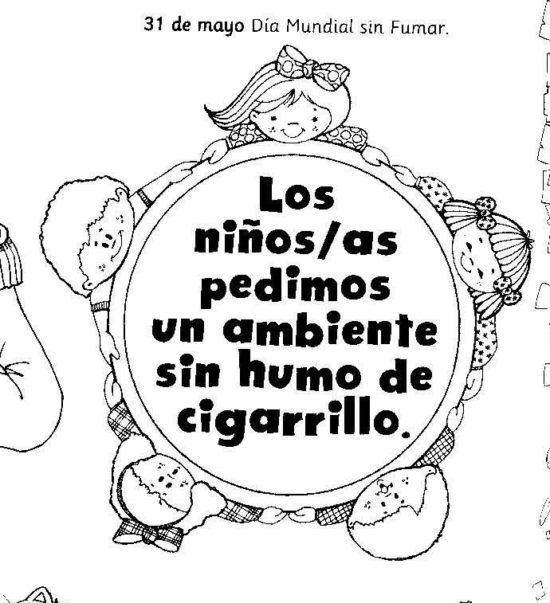 dibujos dia sin tabaco para niños (12)