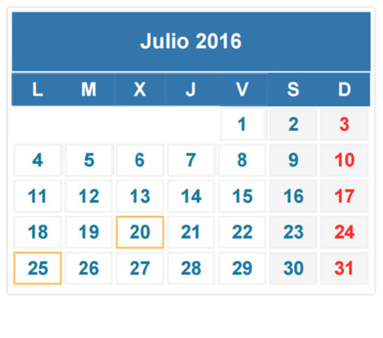 Calendario 2016 de Julio - descargar - imprimir (24)