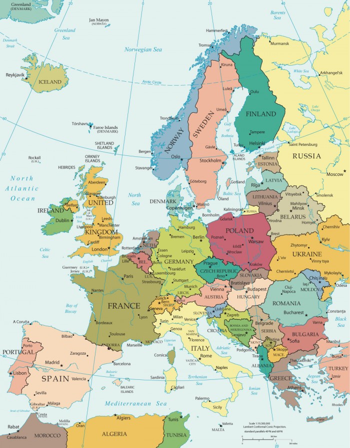 Mapa De Europa Con Division Politica Y Nombres Y Capitales Imagui Images