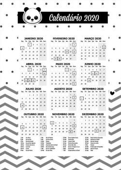 Calendario 2020 Para Imprimir (Anual Y Mensual) | Información Imágenes