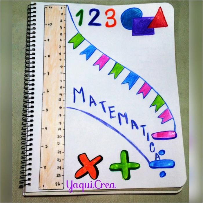 Portadas De Matemáticas Ideas Creativas Bonitas Y Fáciles Dibujos